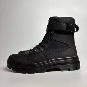 Dr. Martens Combs Tech Poly Casual Boots in Black Element Poly Rip Stop